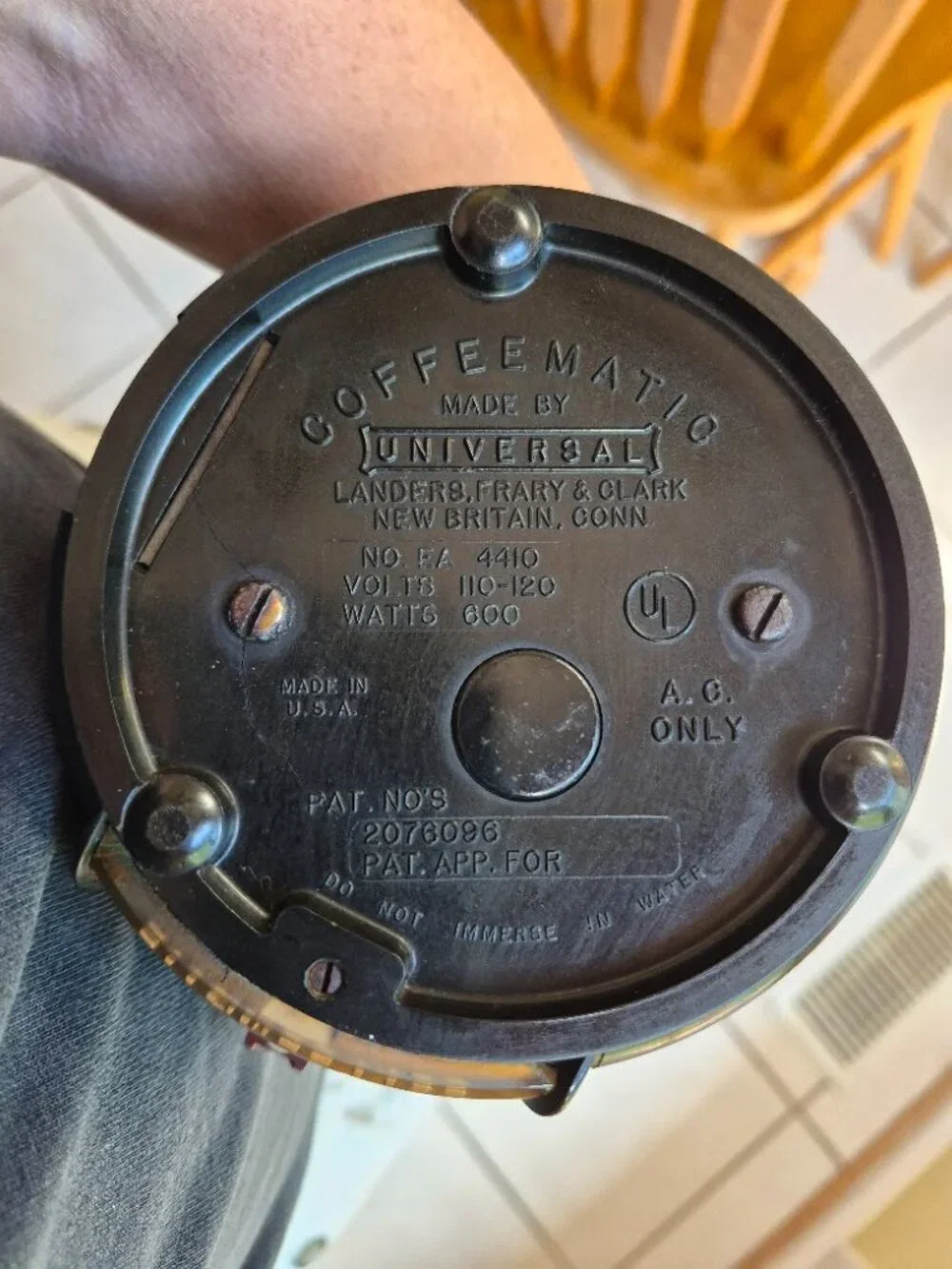 Vintage Universal Coffeematic Chrome Electric Percolator